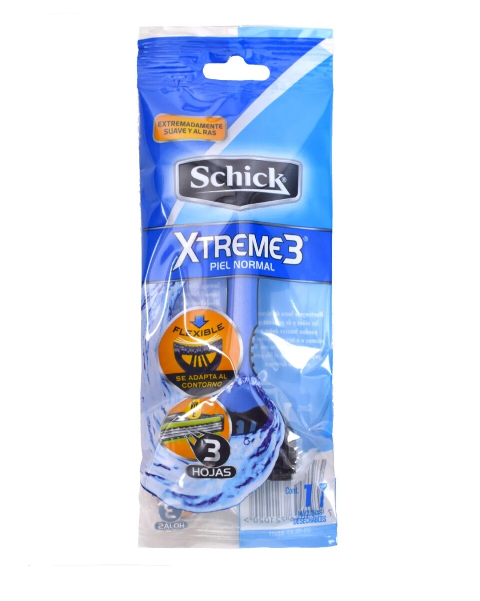 Schick Xtreme3 Piel Normal 1 Máquina | Afeitado Preciso y Confortable