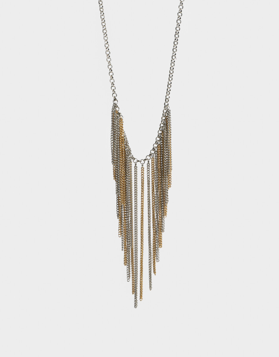 Collar Largo Con Cadenas 