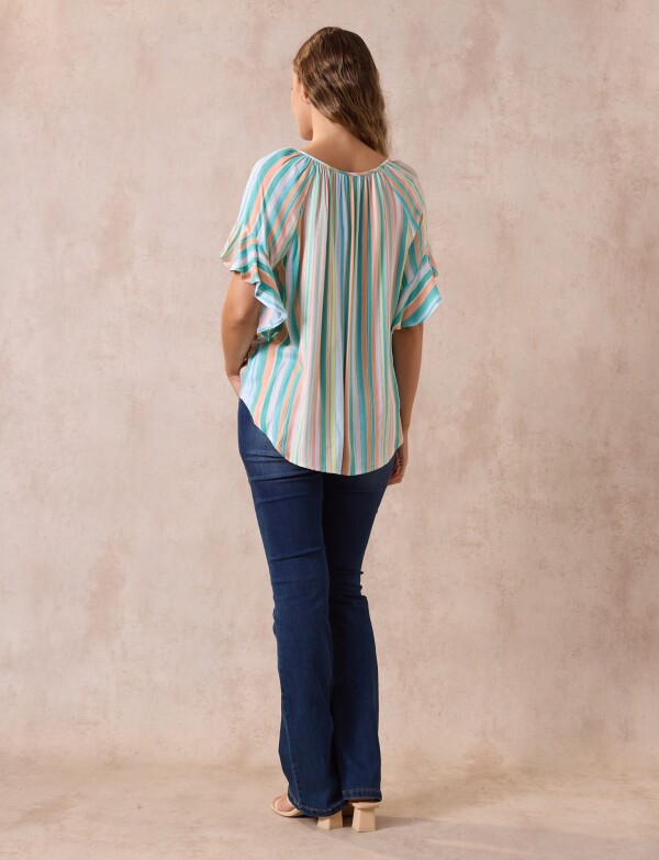 Blusa Nudo Printed MULTI/VERDE