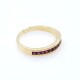 Anillo en oro 18k amarillo y rubies corte carre Anillo en oro 18k amarillo y rubies corte carre
