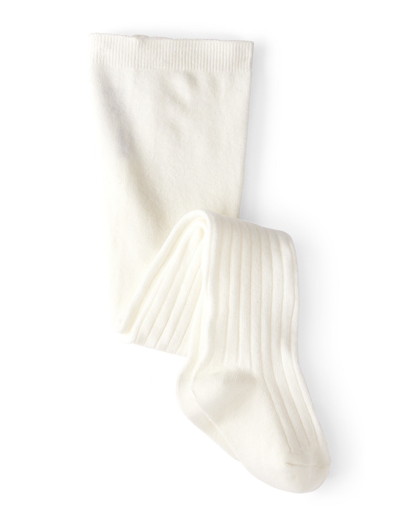 Medias cancán de algodón, acanaladas, blancas Sin color
