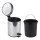 Papelera en acero inoxidable con pedal y cubo desmontable 5 L. Plateado