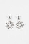 Caravanas flor texture plateado