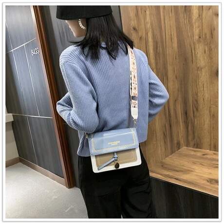 Cartera De Dama Estilo Indie Celeste