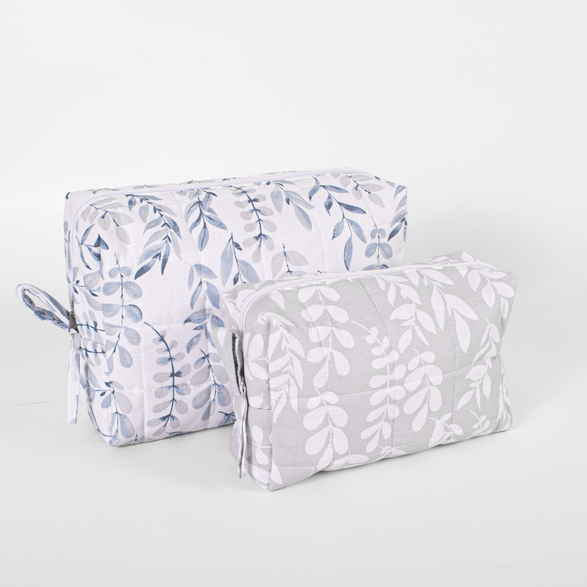 Set x2 Necessaires Quinn Colección Amelia - Hojas Azul 