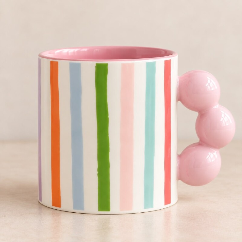 45-2K-005 Taza De Ceramica Modelo Lineas