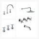 Juego De Griferia Ducha Lavatorio Bidet Brillo Viterno