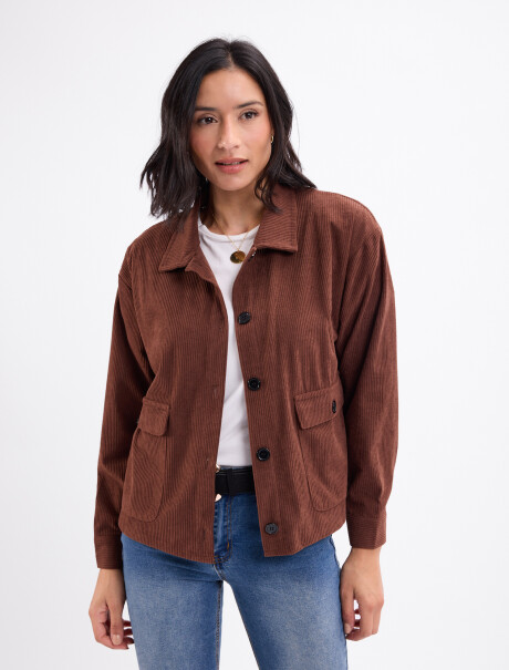 Campera pana Aluna marron