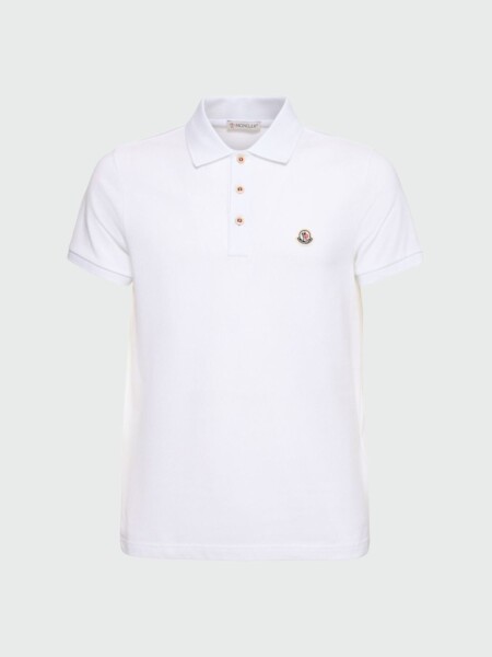 Moncler -Remera polo de algodón manga corta 0