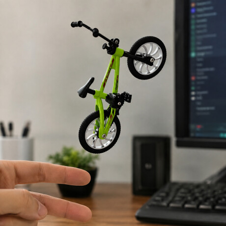 Mini bicicleta de juguete con accesorios Verde