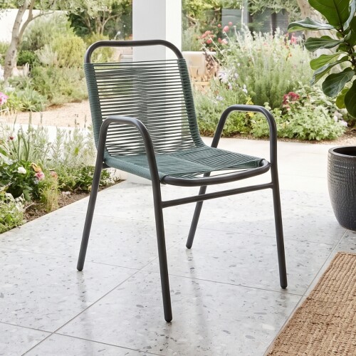 Silla de Jardín Simil Rattan Verde