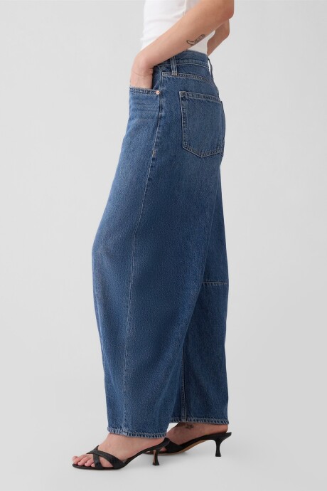 Jean Horseshoe Mujer Dark Indigo