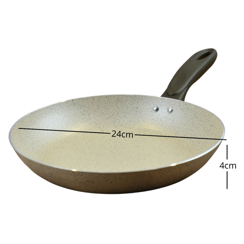 Sartén 24cm aluminio antiadherente linea cerámica BEIGE