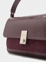 Bolso De Mano Con Solapa burdeos