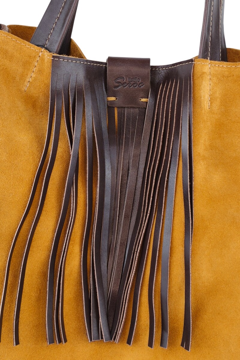 Bolso tote de cuero Tostado