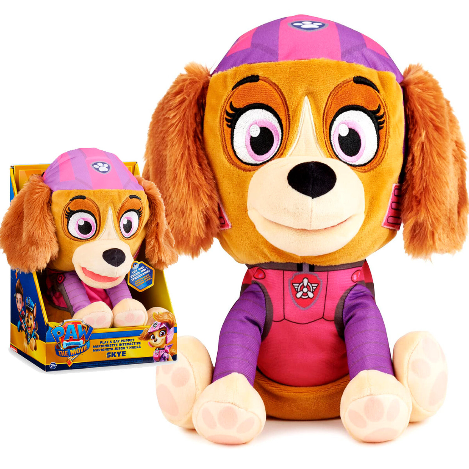 Paw Patrol Peluche Skye Titere Con Sonido 24cm El Rey del