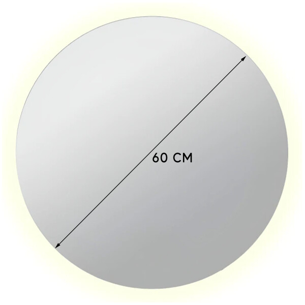 Espejo Led Redondo Para Baño Función Desempañado Led02 60cm ESPEJO REDONDO LED02 60CM LED INTERIOR