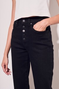 Jean Botones Negro Negro