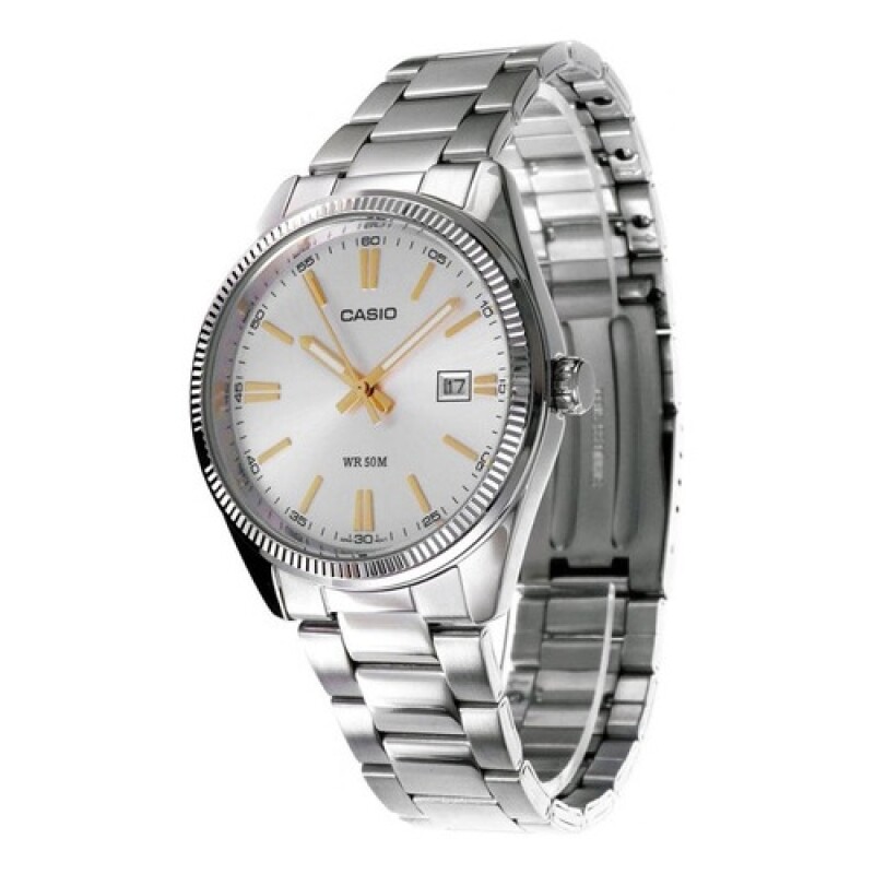 Reloj análogo en acero Casio Blanco