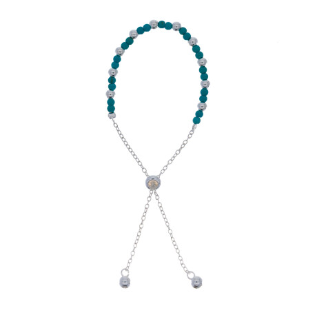 Pulsera de plata 925 con cuentas de acrílico. Pulsera de plata 925 con cuentas de acrílico.