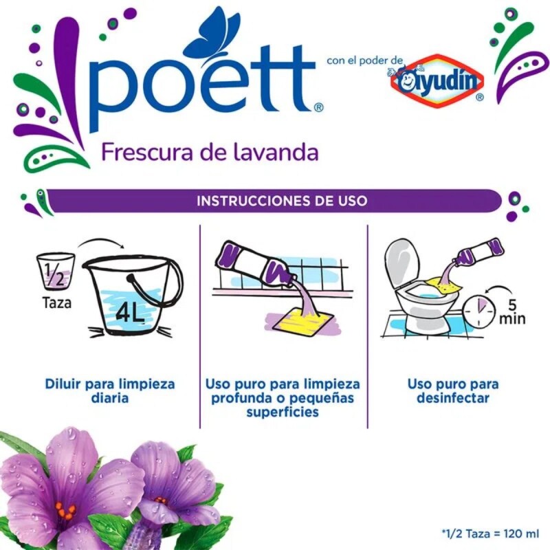 Limpiador Líquido Poett Frescura de Lavanda 1.8 LT