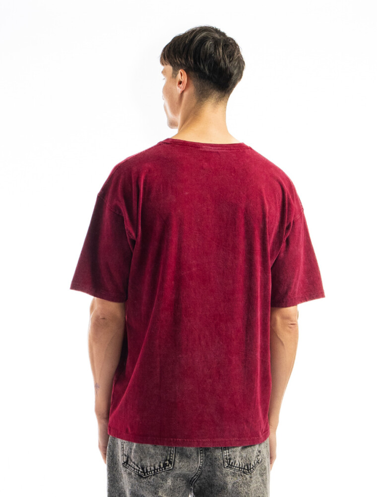 Remera Algodón Oversized Bordo