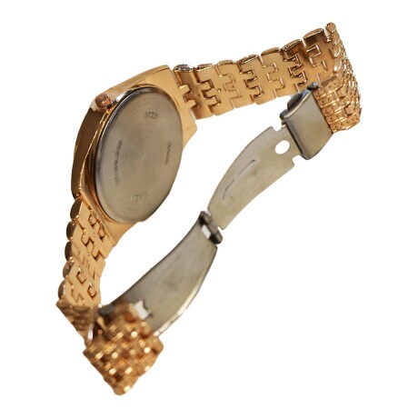 Reloj Pulsera Mujer Diseño Elegante Malla Esfera con Brillos Dorado
