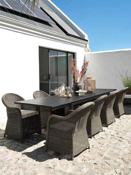 Mesa de jardín VATTRUP A95xL206/321 negro Mesa de jardín VATTRUP A95xL206/321 negro