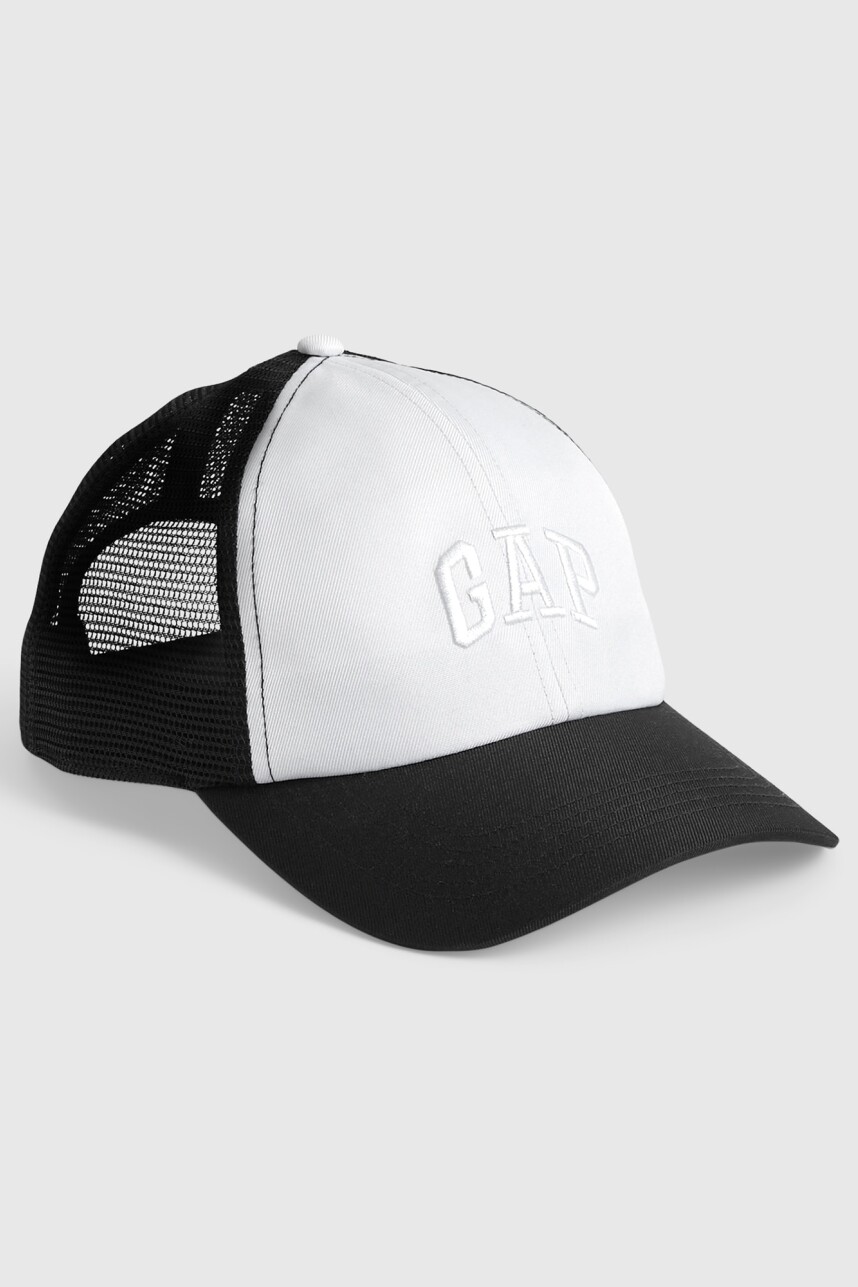 Gorro Logo Gap Trucker Con Visera Hombre True Black V2