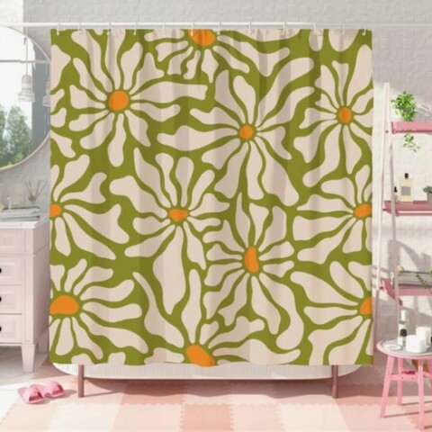 Cortina de Baño 180x180cm Flores