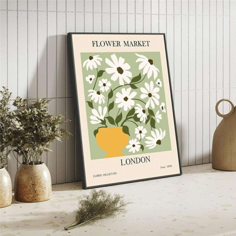 Cuadro 40X50Cm Marco Flower Market London