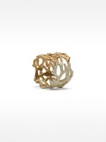 Anillo De Ramas Esmaltado blanco