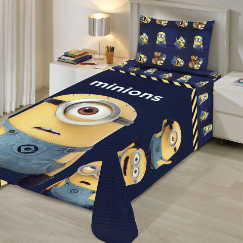 Juego Sábanas Infantiles Minions 1 Plaza Polar U