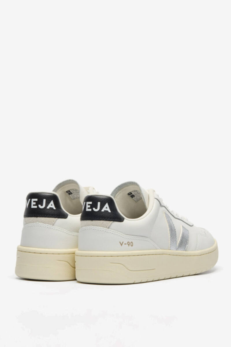 V-90 LEATHER WHITE SILVERBLACK Blanco