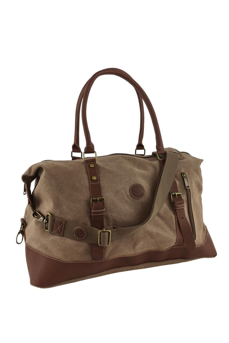 Bolso de viaje de lona Marrón