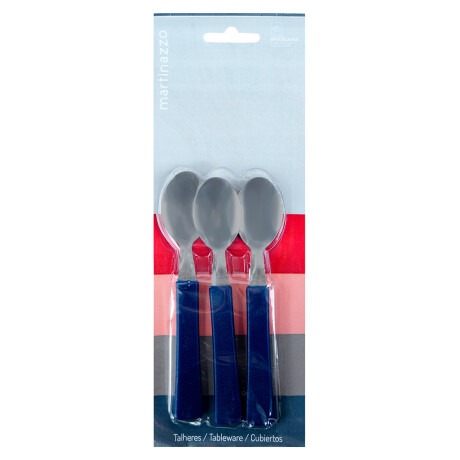 Cuchara de te x3 azul linea Una Martinazzo Cuchara de te x3 azul linea Una Martinazzo