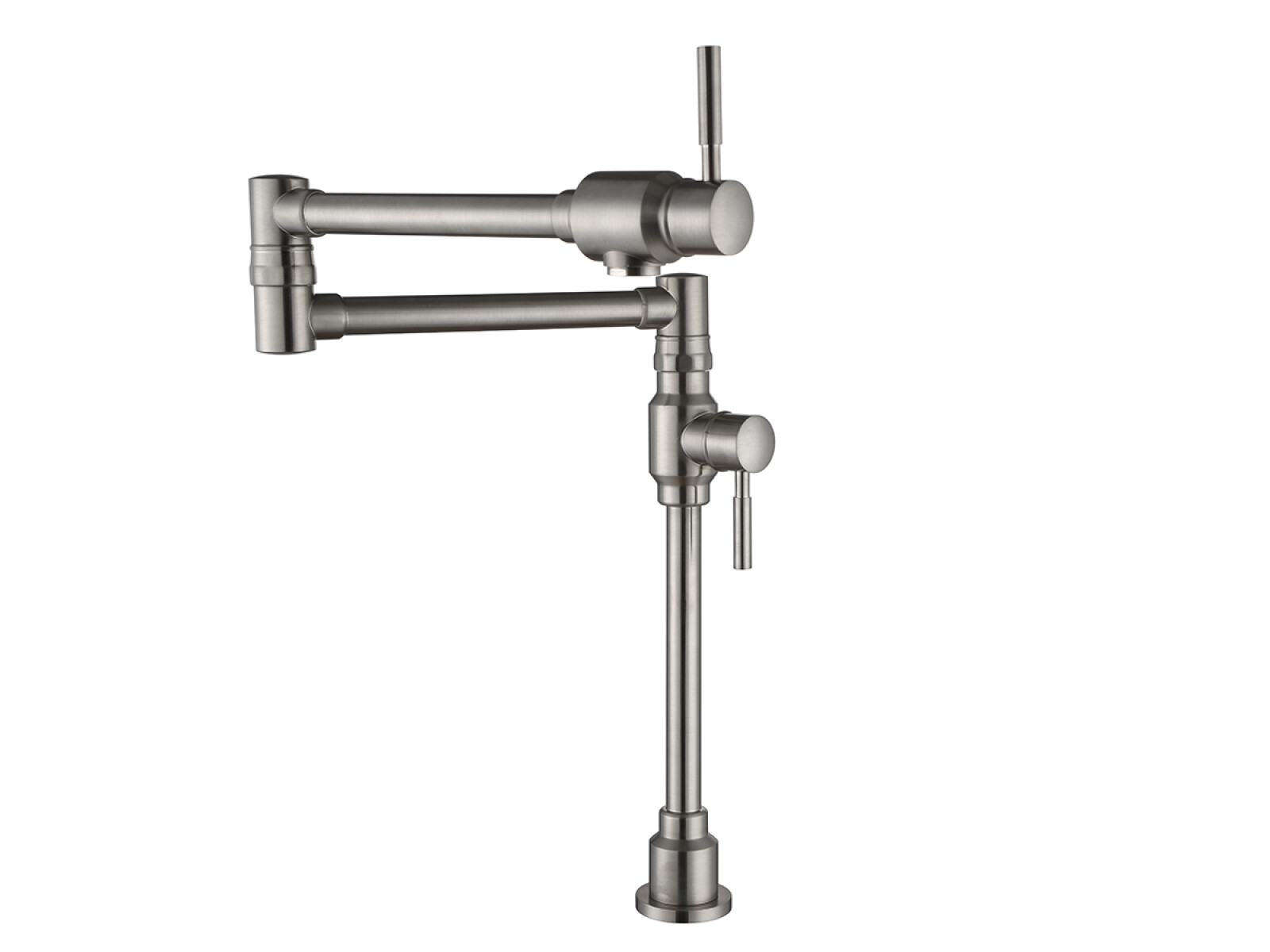 Lavatorio Monocomando Cocina Llena Ollas Brushed Nickel Solo Agua Fria 