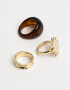 Sets Anillos Soles Anillos Set X3 De Soles - Dorado