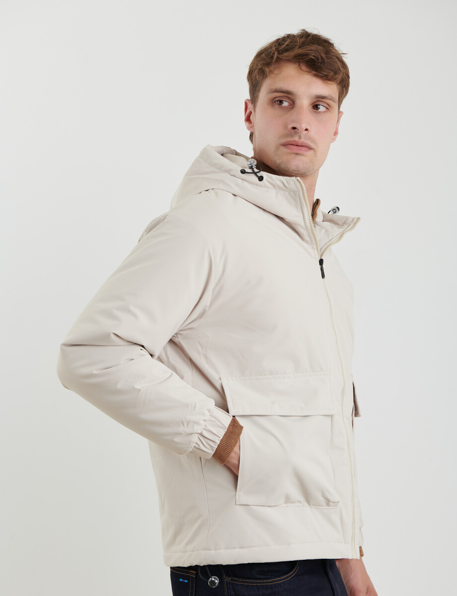 300221 CAMPERA HARRINGTON LABEL Blanco