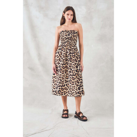 Vestido Animal Print Multi