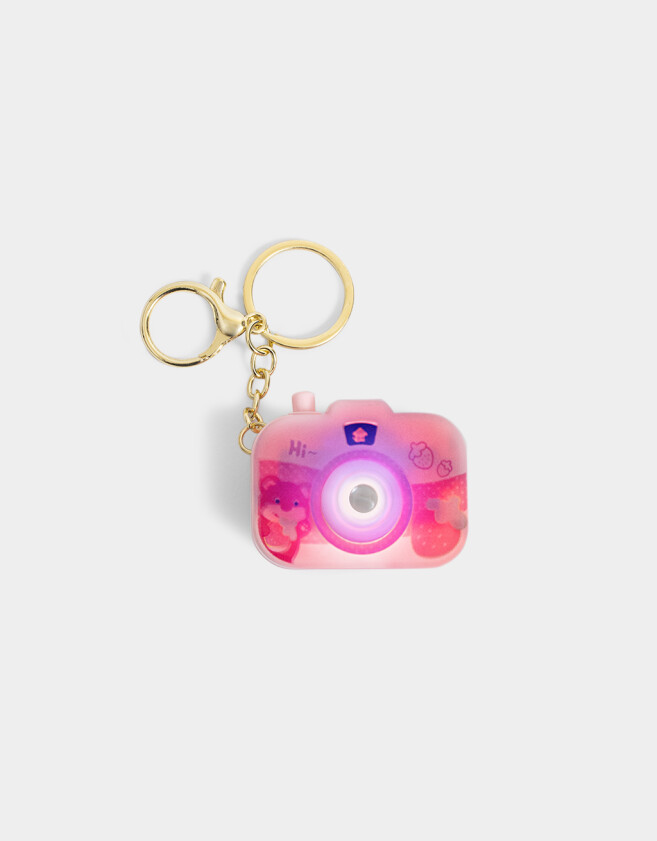 Llavero Lúdico Llavero Con Camara Vintage - Rosa Claro