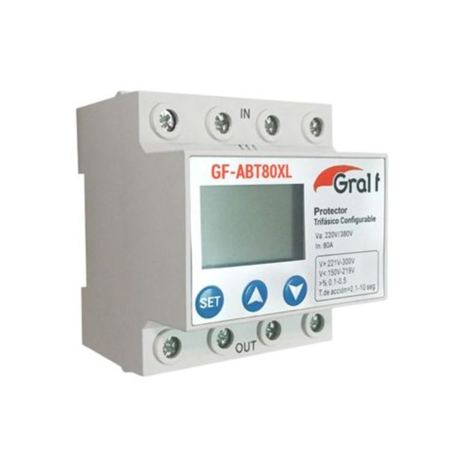 PROTECTOR DE TENSION TRIF CONFIG GF-ABT80XL - GRALF — Luminotecnia