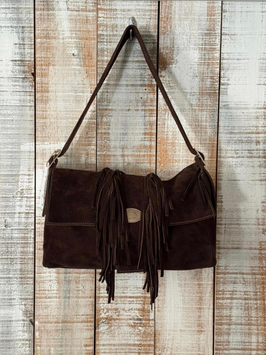 Cartera Arizona - Chocolate Gamuza 
