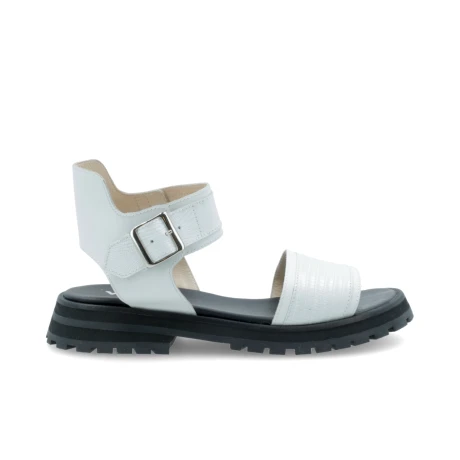 SANDALIAS VENET - CUERO RUFFINA BLANCO