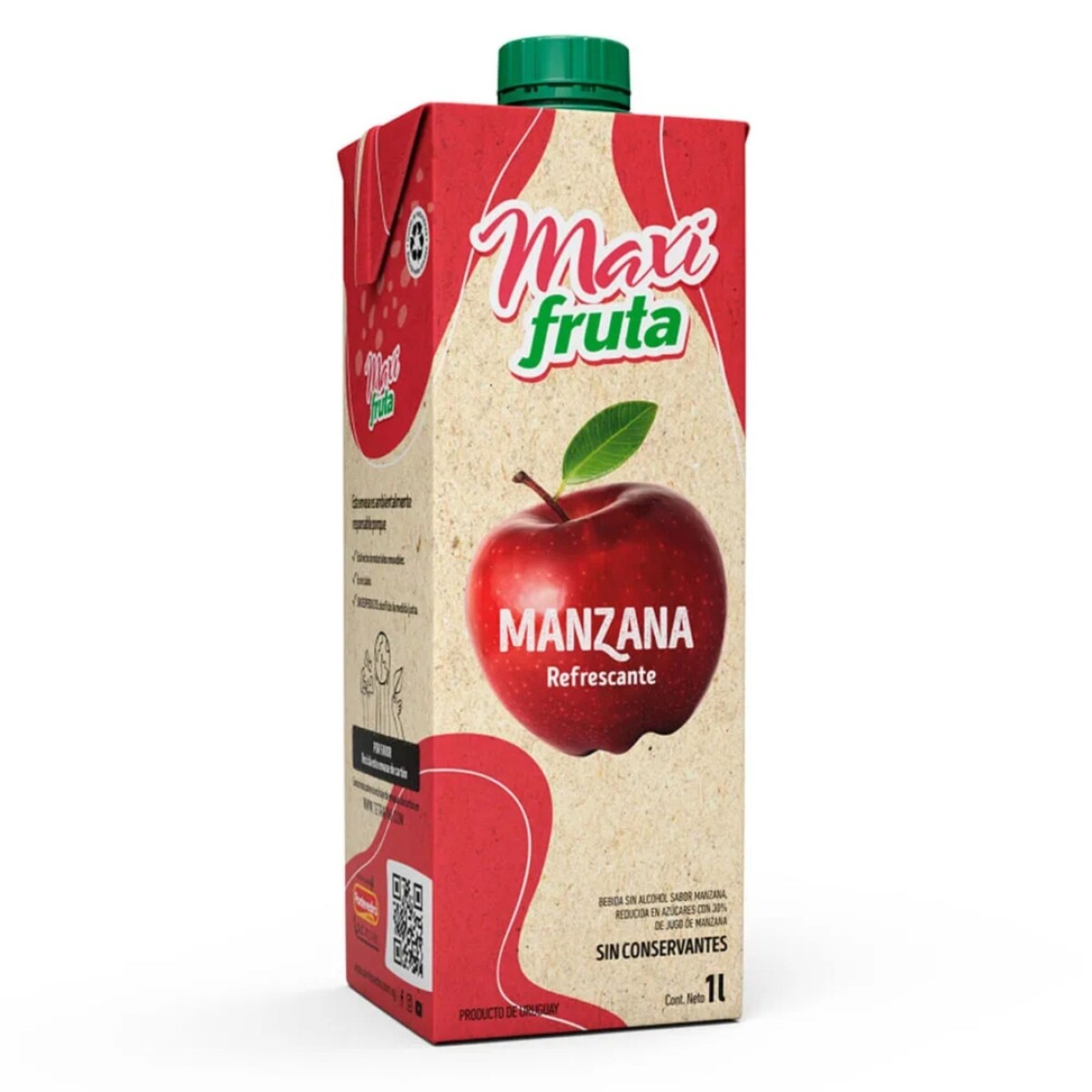 JUGO MAXI FRUTA 1L MANZANA REFRESCANTE 