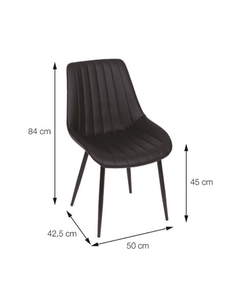SILLA VOLGA PU/METAL MARRON/NEGRO SILLA VOLGA PU/METAL MARRON/NEGRO