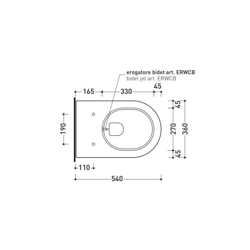 BIDET PARA COLGAR MATE FLAMINIA 000