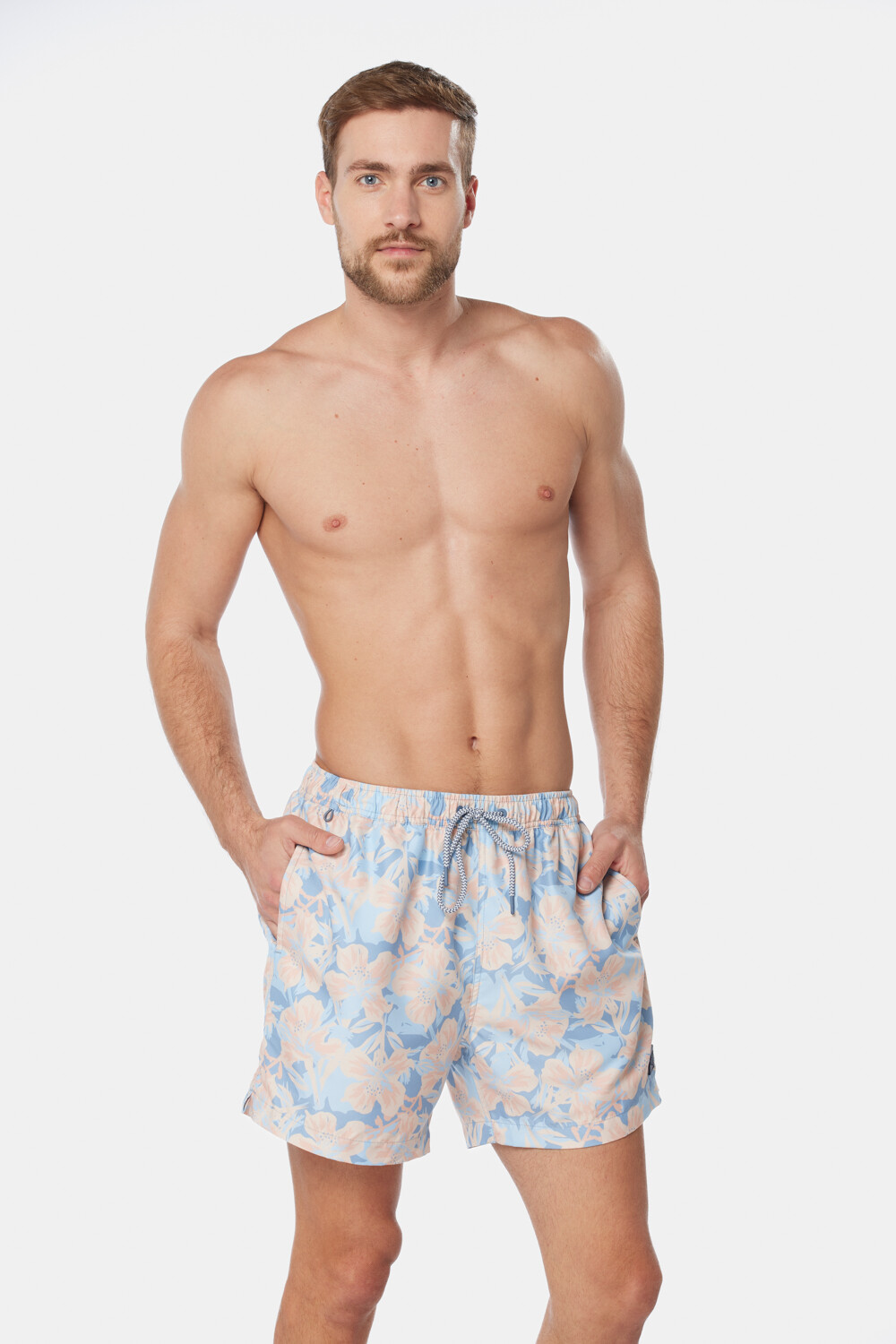 SHORT DE BAÑO ESTAMPADO Azul