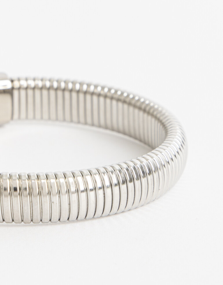 Pulseras Flexibles Metal Pulsera De Acero Men´s Collection - Plateado