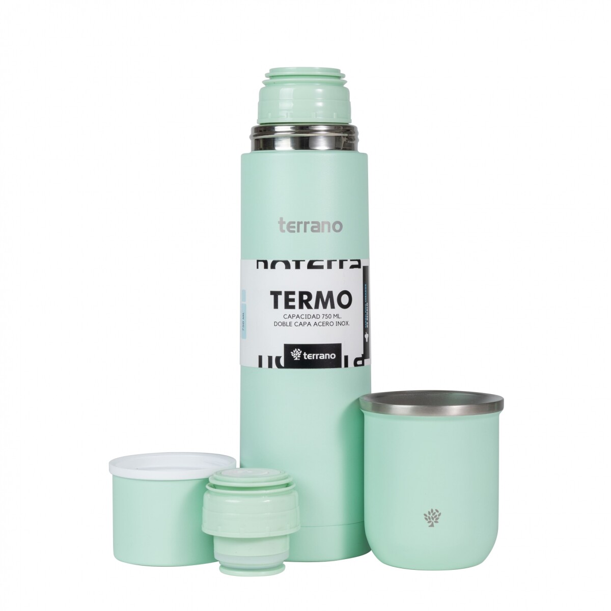 Kit Acero Bala - 750mL + Mate Sicilia - Verde Agua 